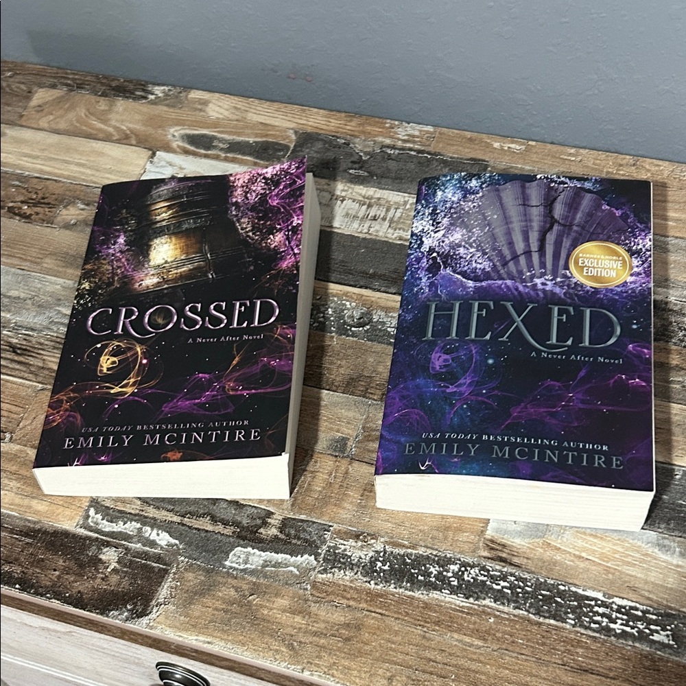 Bloom Crossed and Hexed Books - Purple and Blue Covers